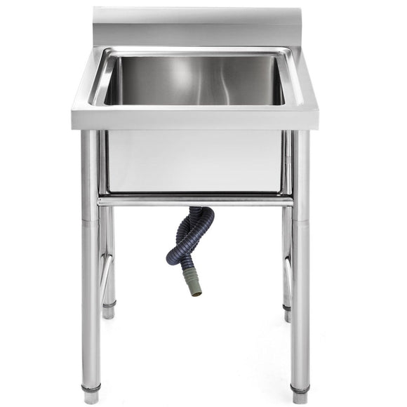 VEVOR Handmade Sink Non - magnetic Stainless Steel Kitchen Sink Hand Made 1 Compartment 44.4 x 41.9 x 25.4 cm Capacity Huge Tub Sink for Farmhouse Cafe Shop Hospital - RnR Galore