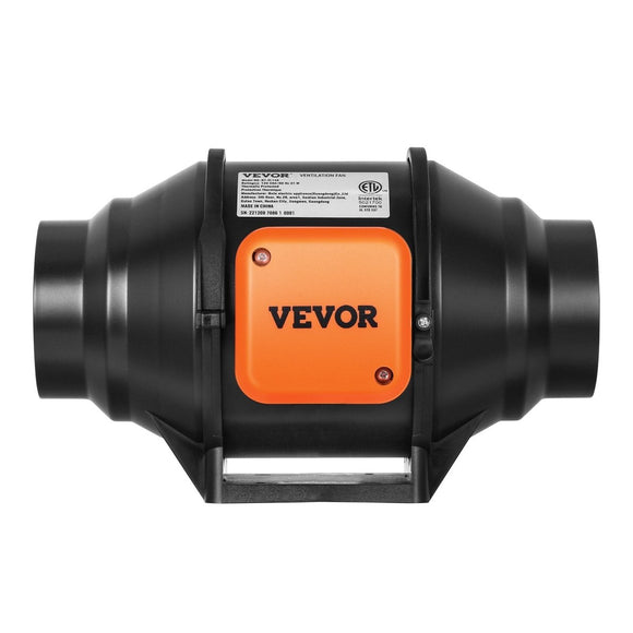 VEVOR Inline Duct Fan, 102mm 129.7 CFM with Variable Speed Controller, Quiet AC - motor Ventilation Exhaust Fan for Cooling Booster, Grow Tents, Hydroponics - RnR Galore