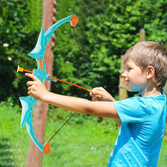 VEVOR Kids Bow and Arrow Set LED Light Up Outdoor Archery Kit Children 10 Arrows - RnR Galore