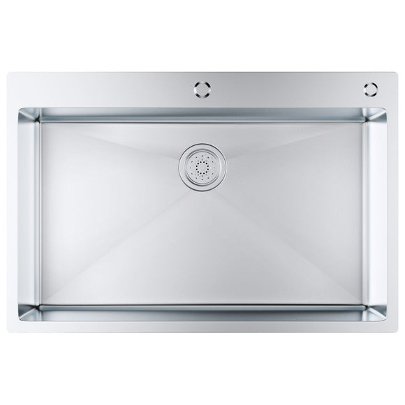VEVOR Kitchen Sink, 304 Stainless Steel Drop - In Sinks, Top Mount Single Bowl Basin with Accessories(Pack of 3), Household Dishwasher Sinks for Workstation, RV, Prep Kitchen, and Bar Sink, 33 inch - RnR Galore