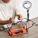VEVOR Magnetic Helping Hands Soldering Station 3X LED Magnifying Lamp 5 Arms - RnR Galore