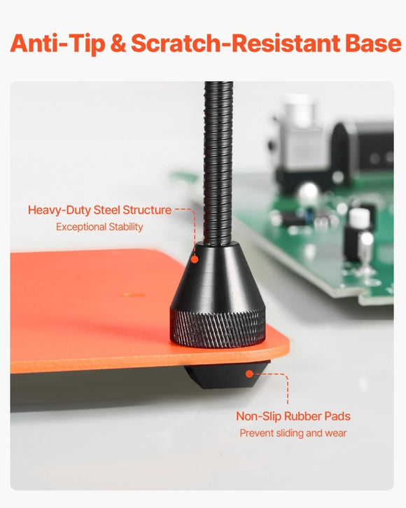 VEVOR Magnetic Helping Hands Soldering Station 3X LED Magnifying Lamp 5 Arms - RnR Galore