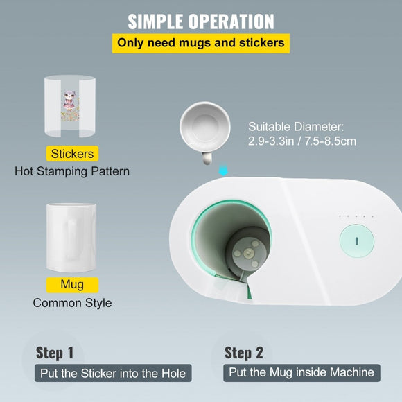 VEVOR Mug Press Machine Automatic Heat Press Sublimation Printing 11 - 15oz Cup - RnR Galore