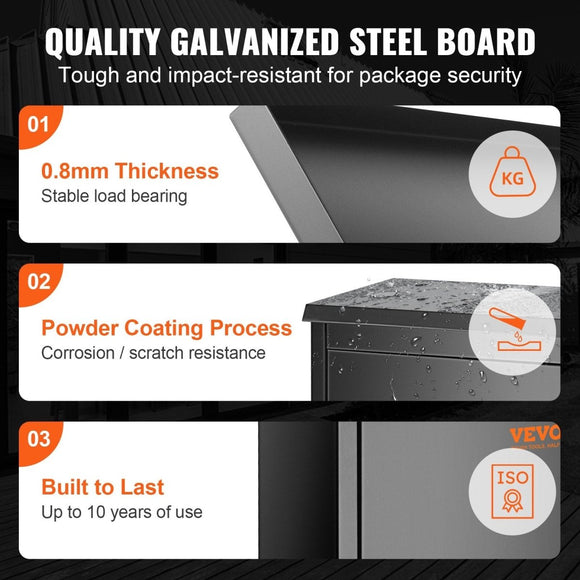 VEVOR Package Delivery Boxes for Outside 15.4" x 10.6" x 20.5" with Coded Lock - RnR Galore