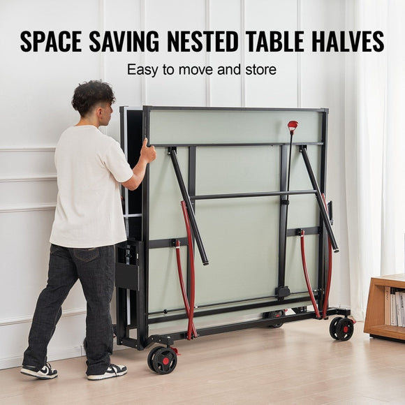 VEVOR Ping Pong Table Foldable Table Tennis Game Table Indoor Outdoor with Net - RnR Galore