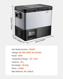 VEVOR Portable Car Refrigerator Freezer Compressor 55L Dual Zone for Car Home - RnR Galore