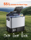 VEVOR Portable Car Refrigerator Freezer Compressor 55L Dual Zone for Car Home - RnR Galore