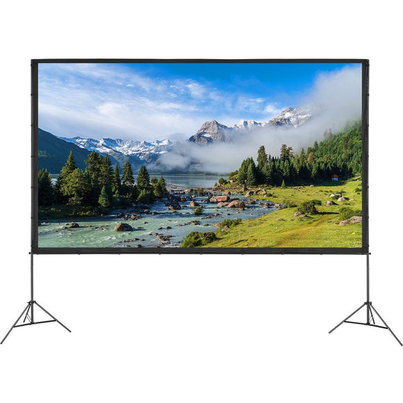 VEVOR Projector Screen with Stand, 150 inch 16:9 4K 1080 HD Outdoor Movie Screen with Stand, Wrinkle - Free Projection Screen with Tripods and Carry Bag, for Home Theater Cinema Backyard Movie Night - RnR Galore