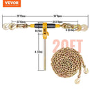 VEVOR Ratchet Chain Binder 3/8" - 1/2" Load Binders 12000 lbs w/ G80 Chains 4 Pcs - RnR Galore