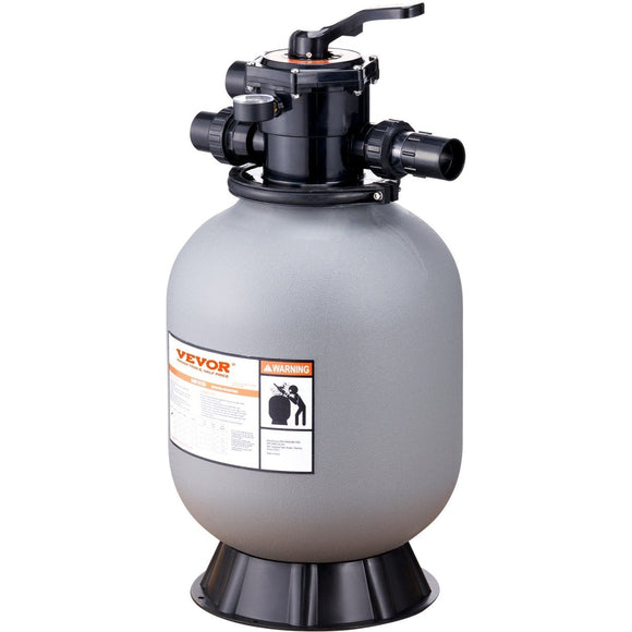VEVOR Sand Filter, 16 - inch, 406.4mm, Up to 35 GPM Flow Rate, Above Inground Swimming Pool Sand Filter System with 7 - Way Multi - Port Valve, Filter, Backwash, Rinse, Recirculate, Waste, Winter, Closed Functions - RnR Galore