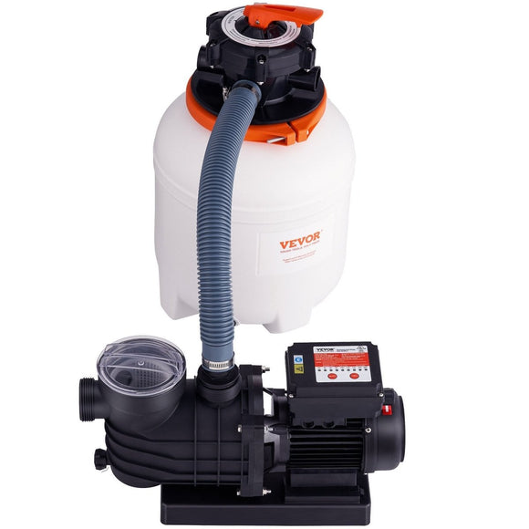 VEVOR Sand Filter Above Ground with 285W Pool Pump 10,000 L/H Flow 6 - Way Valve - RnR Galore