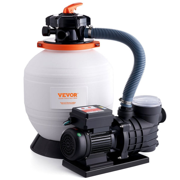 VEVOR Sand Filter Above Ground with 450W Pool Pump 13,000 L/H Flow 6 - Way Valve - RnR Galore