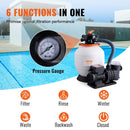 VEVOR Sand Filter Above Ground with 450W Pool Pump 13,000 L/H Flow 6 - Way Valve - RnR Galore