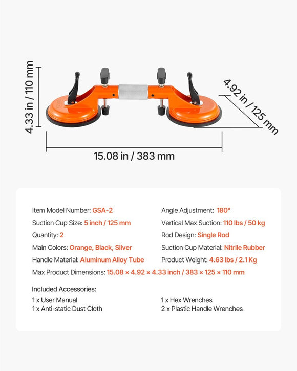 VEVOR Seamless Seam Setter 5" Suction Cup for Countertop Seam Joining & Leveling - RnR Galore