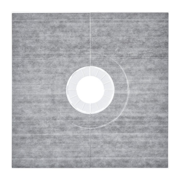 VEVOR Shower Curb Kit, 914x914mm Shower Pan Kit with 160mm Central Drain, Lightweight EPS Shower Installation Kits with 2 Waterproof Cloths, Shower Pan Slope Sticks Fit for Bathroom - RnR Galore