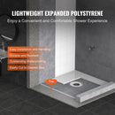 VEVOR Shower Curb Kit, 914x914mm Shower Pan Kit with 160mm Central Drain, Lightweight EPS Shower Installation Kits with 2 Waterproof Cloths, Shower Pan Slope Sticks Fit for Bathroom - RnR Galore