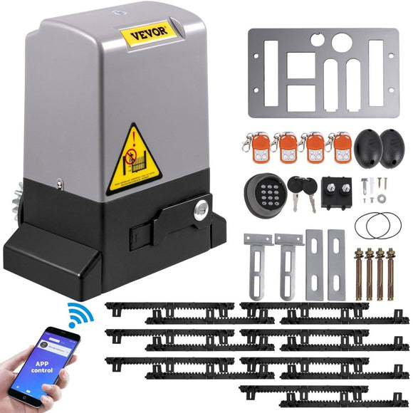 VEVOR Sliding Gate Opener Automatic Sliding Gate 1800 KG 4 Remote & APP Control - RnR Galore