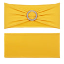 VEVOR Stretch Spandex Chair Sashes, Chair Slipcover and Stretch Chair Sash with Round Buckle, Elastic Chair Bands, Fitting Wedding, Holiday, Banquet, Party Chair Decoration (100 PCS Golden Yellow) - RnR Galore