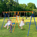 VEVOR Swing Sets for Backyard 6 in 1 Swing Set 440lbs Capacity Metal Swingset - RnR Galore