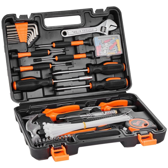VEVOR Tool Kit 132 Piece General Household Hand Tool Set with Portable Tool Case - RnR Galore