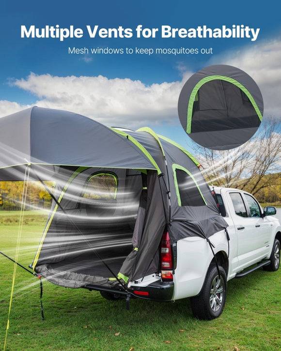 VEVOR Truck Tent 5.0 - 5.2ft Waterproof PU2000 Truck Bed Camping Tent 2 - 3 Person - RnR Galore