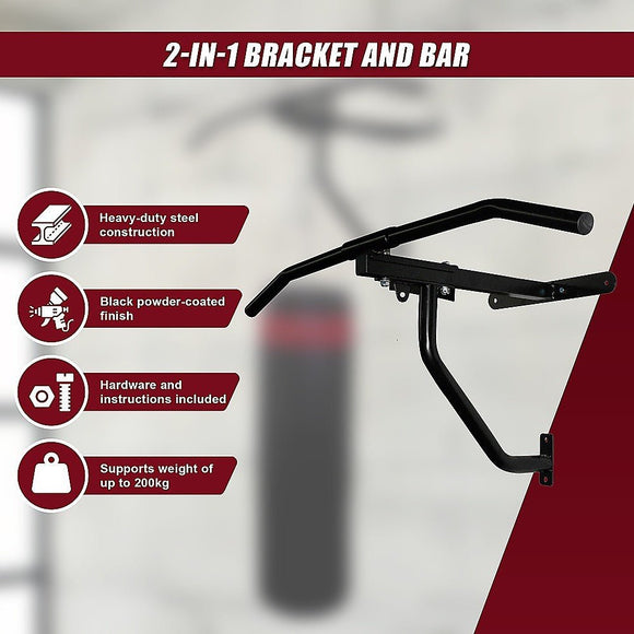 Wall Chin Up Pull Up Bar Punching Bag SpeedBall Station - RnR Galore