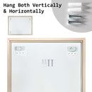 Wall Mirror Rectangular Frame Bathroom 70x90cm Turquoise - RnR Galore