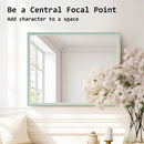 Wall Mirror Rectangular Frame Bathroom 70x90cm Turquoise - RnR Galore