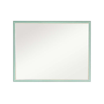Wall Mirror Rectangular Frame Bathroom 70x90cm Turquoise - RnR Galore