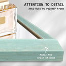 Wall Mirror Rectangular Frame Bathroom 70x90cm Turquoise - RnR Galore