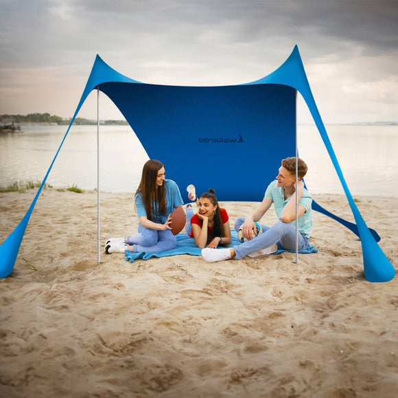 Wallaroo Beach Tent Canopy Sunshade 2m X 2m - Blue - RnR Galore