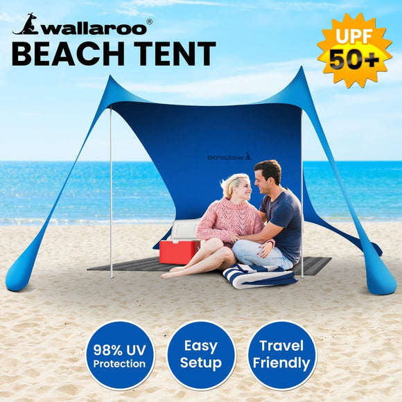 Wallaroo Beach Tent Canopy Sunshade 2m X 2m - Blue - RnR Galore