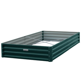 Wallaroo Garden Bed 240 x 120 x 30cm Galvanized Steel - Green - RnR Galore