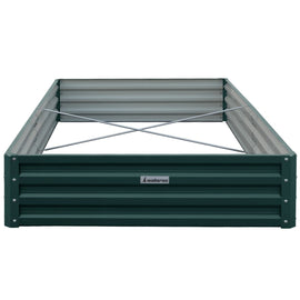 Wallaroo Garden Bed 240 x 120 x 30cm Galvanized Steel - Green - RnR Galore