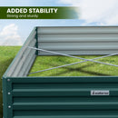 Wallaroo Garden Bed 240 x 120 x 30cm Galvanized Steel - Green - RnR Galore
