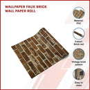Wallpaper Faux Brick Wall Paper Roll - RnR Galore