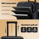 Wanderlite 20" Luggage Suitcase Front Pocket Travel Carry On TSA Black - RnR Galore