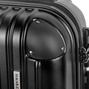 Wanderlite 28" 75cm Luggage Trolley Travel Set Suitcase Carry On Hard Case TSA Lock Lightweight Black - RnR Galore