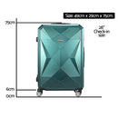 Wanderlite 28" 75cm Luggage Trolley Travel Suitcase Carry On Storage TSA Hardshell Atrovirens - RnR Galore