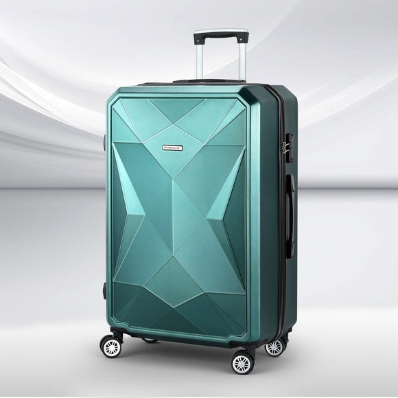 Wanderlite 28" 75cm Luggage Trolley Travel Suitcase Carry On Storage TSA Hardshell Atrovirens - RnR Galore