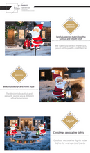 Warm white light Solar Powered Christmas Garden Stake - Metal Santa with Watering Can & LED Waterfall - 82cm Outdoor Yard Decoration - RnR Galore