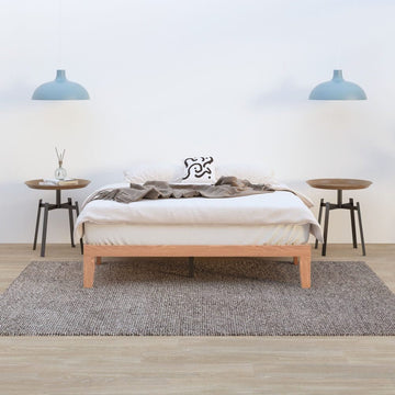 Warm Wooden Natural Bed Base Frame – Double - RnR Galore