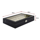 Watch Box - 24 Slot Luxury Display Case With Framed Glass Lid - RnR Galore