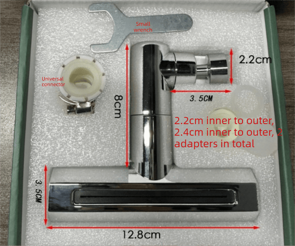 Waterfall Kitchen Tap Extender 4 Spray Modes 360 Swivel Faucet Aerator Flying Rain Nozzle High Pressure Sink Attachment Universal Fit Chrome Finish - RnR Galore