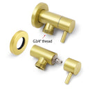 Watermark Brushed Gold Round Washing Machine 1/4 Turn Hot Cold Twin Taps Set - RnR Galore