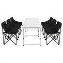 Weisshorn 7pc Camping Table Chair Set Outdoor Folding Aluminium Portable Picnic - RnR Galore