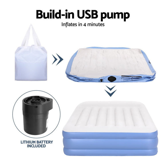 Weisshorn Air Mattress Queen Inflatable Bed 50cm Air bed - RnR Galore