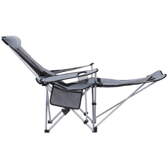 Weisshorn Camping Chair Adjustable Reclining Portable Outdoor Folding Chair Grey - RnR Galore