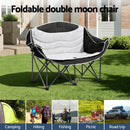 Weisshorn Camping Chair Double Folding Moon Chair Portable Seat 240KG - RnR Galore