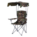 Weisshorn Camping Chair With Canopy Folding Outdoor Portable Seat Lightweight Beach Picnic Fishing Capacity 120KG Army Green - RnR Galore